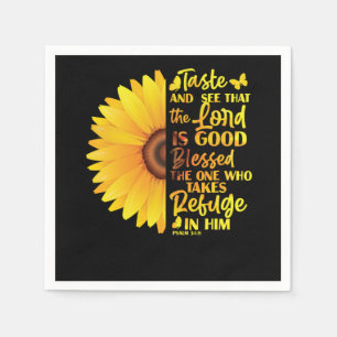 Bible Verse Taste And See That The Lord Is Good Bl Napkin