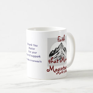 Bible Verse 'Thank You' Red Mark 11:22 Personalise Coffee Mug