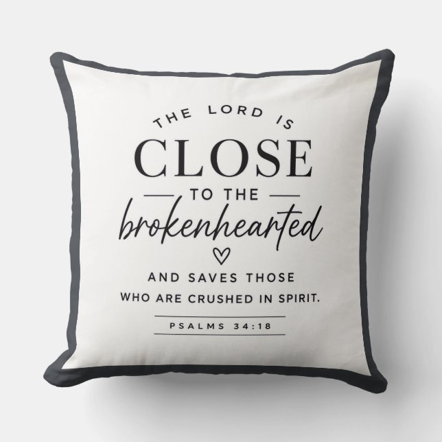 Bible verse - The Lord is Close Cushion (Front)