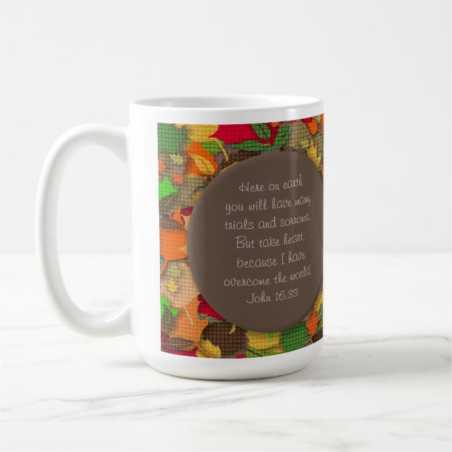 Bible Verse-Trials and Thanksgiving-Mug Coffee Mug (Left)