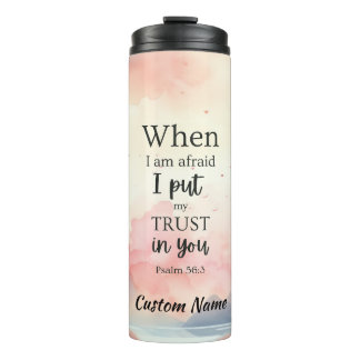 Bible Verse Tumbler Psalm 46:3 -Personalized Name 