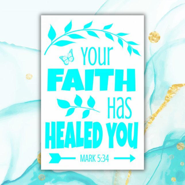 Bible verse turquoise | Archival Heavyweight Paper Poster (Creator Uploaded)