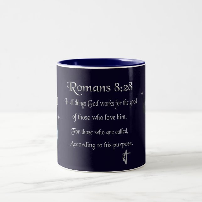 Bible verse Two-Tone coffee mug (Center)