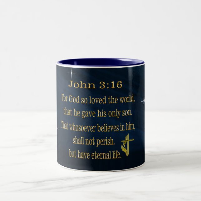 Bible Verse Two-Tone Coffee Mug (Center)