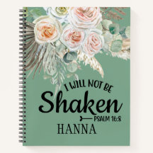 Bible Verse Watercolor Pampas Grass Notebook