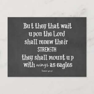 Bible Verse: Wings as Eagles Postcard