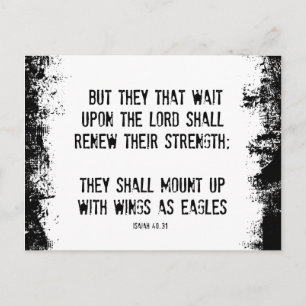 Bible Verse: Wings as Eagles Postcard