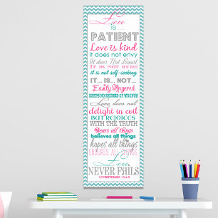 Bible Verser "Love Is" 1Corinthians Poster
