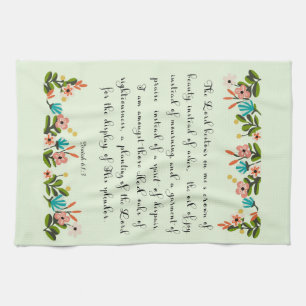Bible Verses Art - Isaiah 61:3 Tea Towel