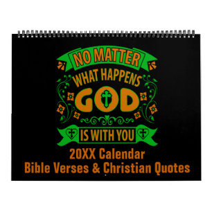 Bible Verses Christian Quotes & Sayings 12 Month Calendar