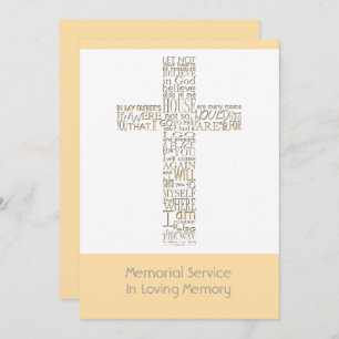 Bible Verses from John 14 Memorial Service 11 Invitation