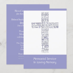 Bible Verses from John 14 Memorial Service 6 Invitation