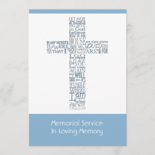 Bible Verses from John 14 Memorial Service 9 Invitation