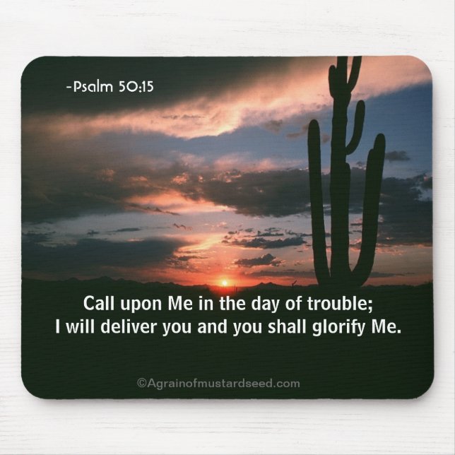 Bible Verses God's Word Mouse Mat (Front)
