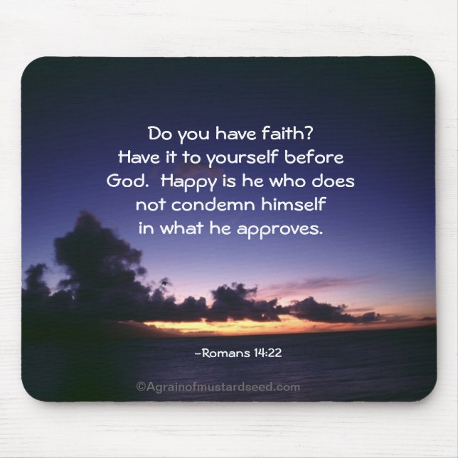 Bible Verses God's Word Mouse Mat (Front)