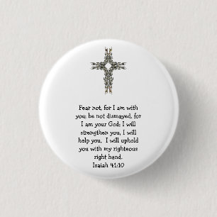 Bible Verses Inspirational Quote Isaiah 41:10 3 Cm Round Badge