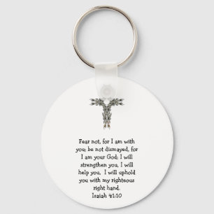 Bible Verses Inspirational Quote Isaiah 41:10 Keyc Key Ring