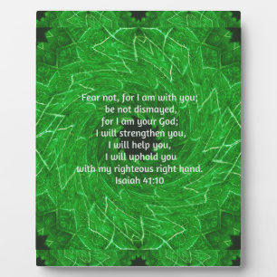 Bible Verses Inspirational Quote Isaiah 41:10 Plaque