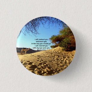Bible Verses Inspirational Quote Psalm 32:8 3 Cm Round Badge