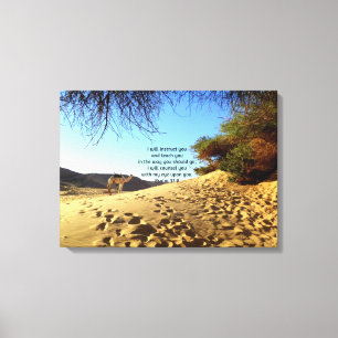 Bible Verses Inspirational Quote Psalm 32:8 Canvas Print