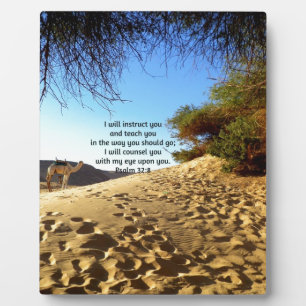 Bible Verses Inspirational Quote Psalm 32:8 Plaque