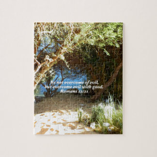 Bible Verses Love Quote Saying Romans 12:21 Jigsaw Puzzle