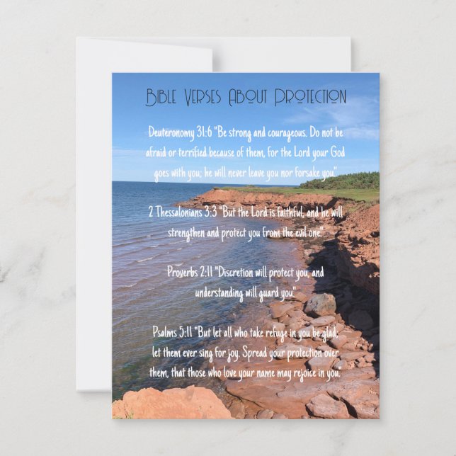 Bible Verses On God's Protection Invitation (Front)