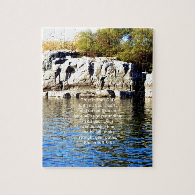 Bible Verses Quote about Trust Proverbs 3:5-6 Jigsaw Puzzle (Vertical)