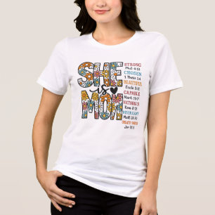 Bible Verses She Is Strong Mothers Day Tri-Blend Shirt