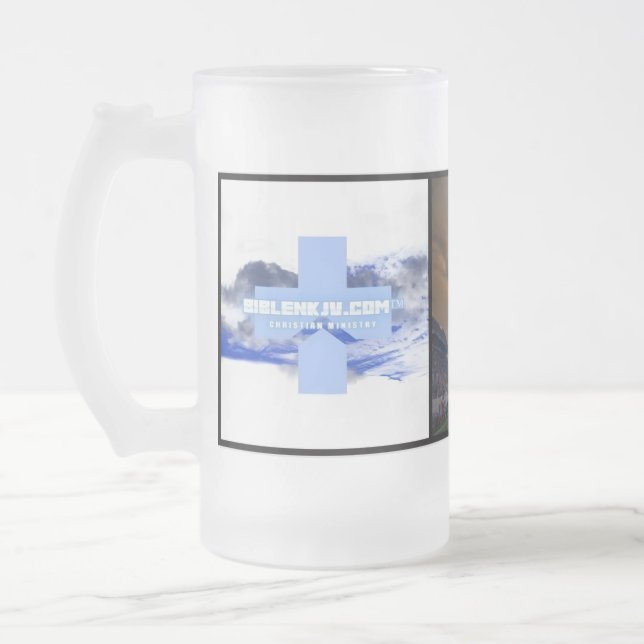 BIBLENKJV.COM™ 🛐 #MUG FROSTED GLASS BEER MUG (Left)