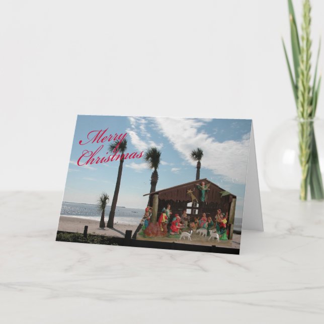 Biblical Christmas Scene Holiday Card (Front)