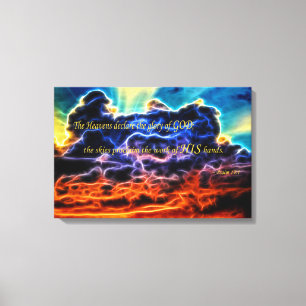 Biblical Electrified Cumulus Clouds Skyscape Canvas Print