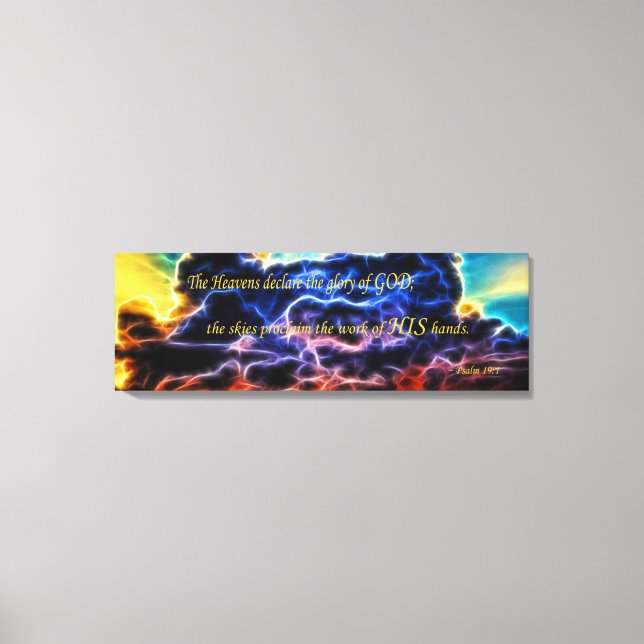 Biblical Electrified Cumulus Clouds Skyscape Canvas Print (Front)