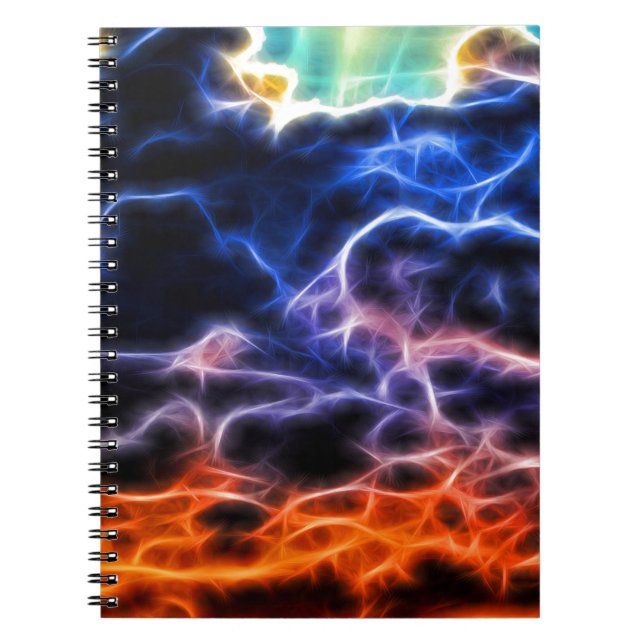 Biblical Electrified Cumulus Clouds Skyscape Notebook (Front)