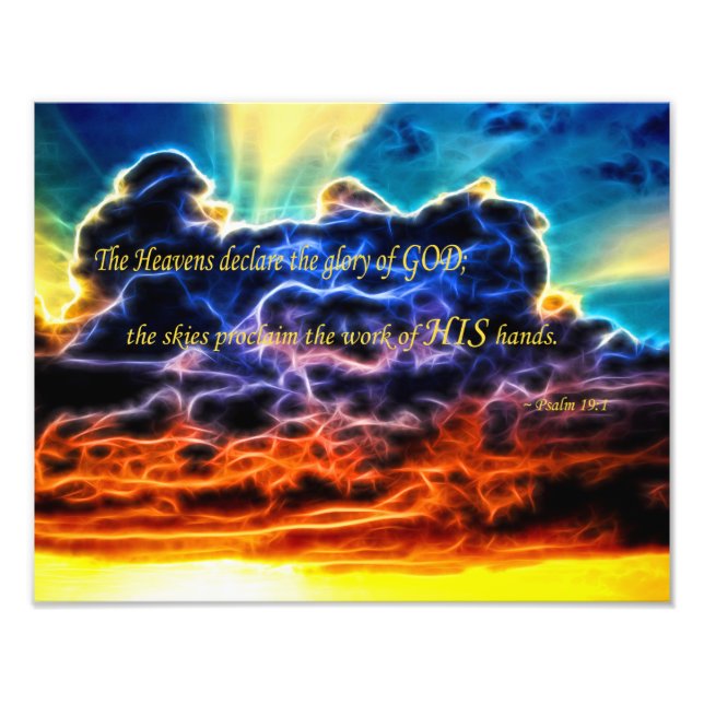 Biblical Electrified Cumulus Clouds Skyscape Photo Print (Front)