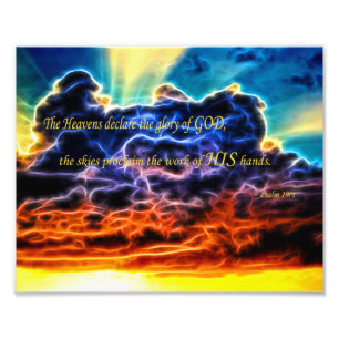 Biblical Electrified Cumulus Clouds Skyscape Photo Print