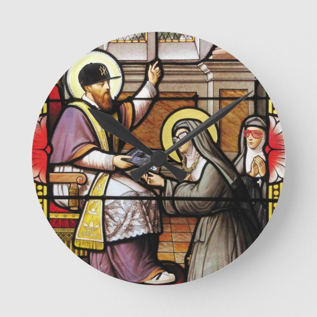 Biblical hip-hop round clock (Front)
