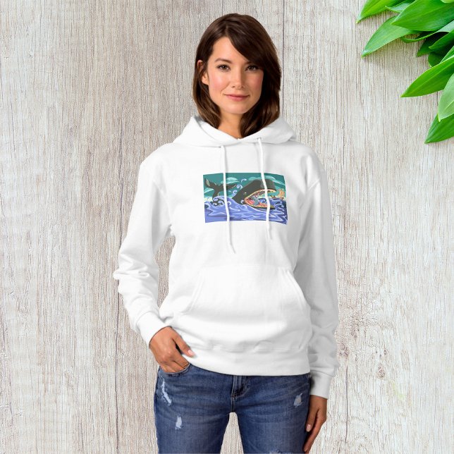 Biblical Jonah and the Whale Ocean Scene Hoodie (Creator Uploaded)
