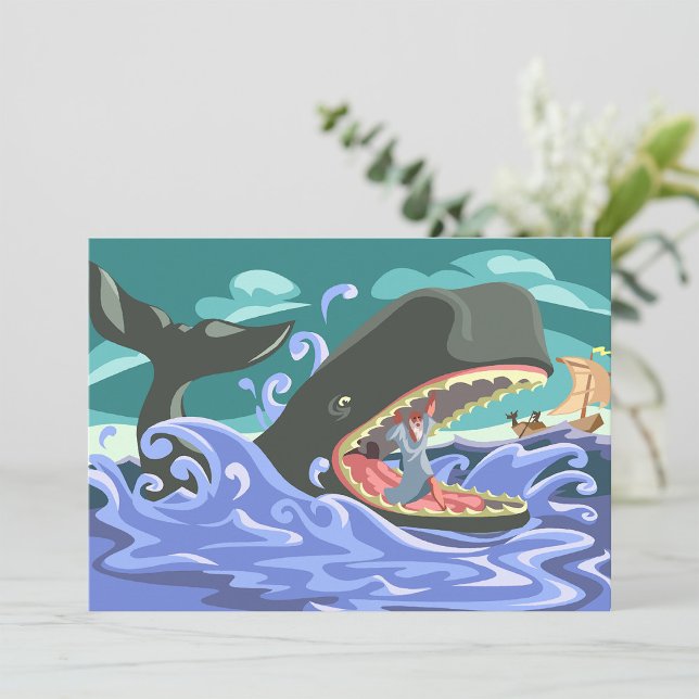 Biblical Jonah and the Whale Ocean Scene Invitation (Creator Uploaded)
