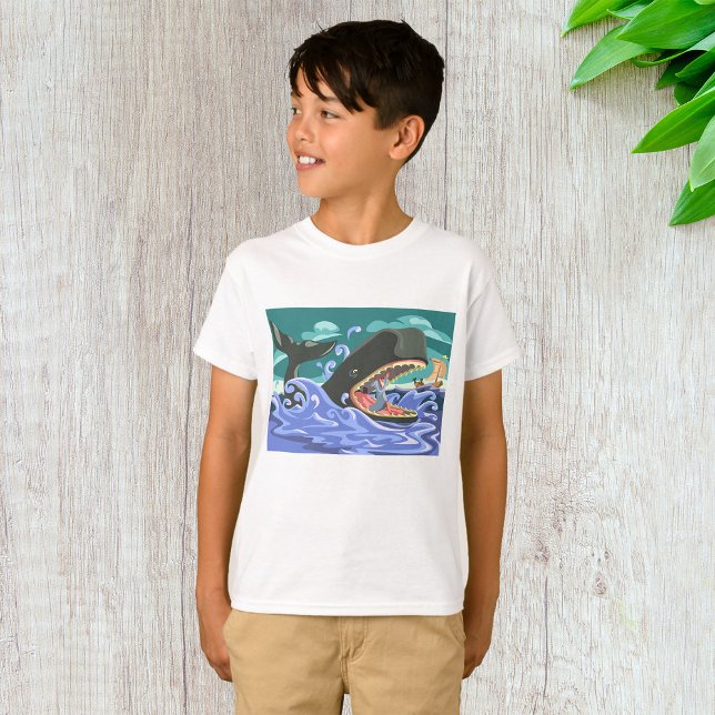 Biblical Jonah and the Whale Ocean Scene T-Shirt (Creator Uploaded)