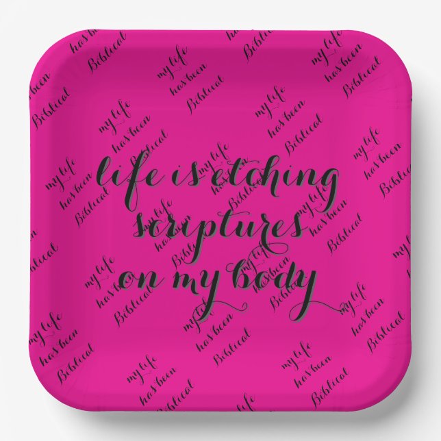 Biblical Life Paper Plate (Front)