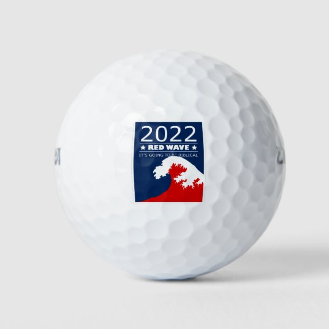 Biblical Midterms 2022 Red Wave Golf Balls (Front)