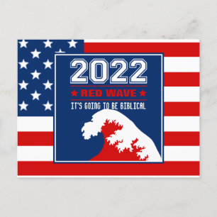 Biblical Midterms 2022 Red Wave Postcard