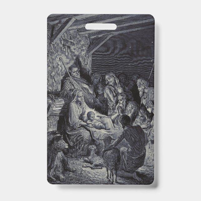 Biblical nativity scene ID badge (Front)