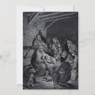 Biblical nativity scene invitation