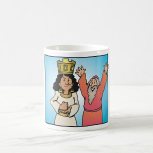 Biblical Queen and Prophet Faith-Based Characters Coffee Mug