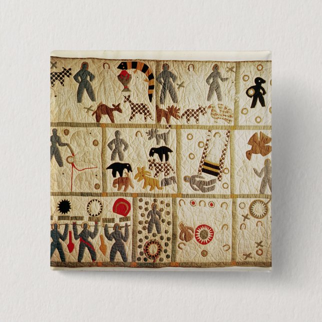 Biblical quilt, Virginia 15 Cm Square Badge (Front)