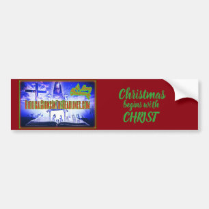 Biblical Signs ITH "2017 CHRISTMAS" bumper sticker
