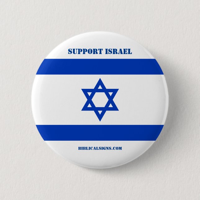 Biblical Signs "Support Israel" Button (Front)