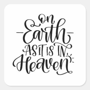 Biblical Sticker "On Earth as in heaven"